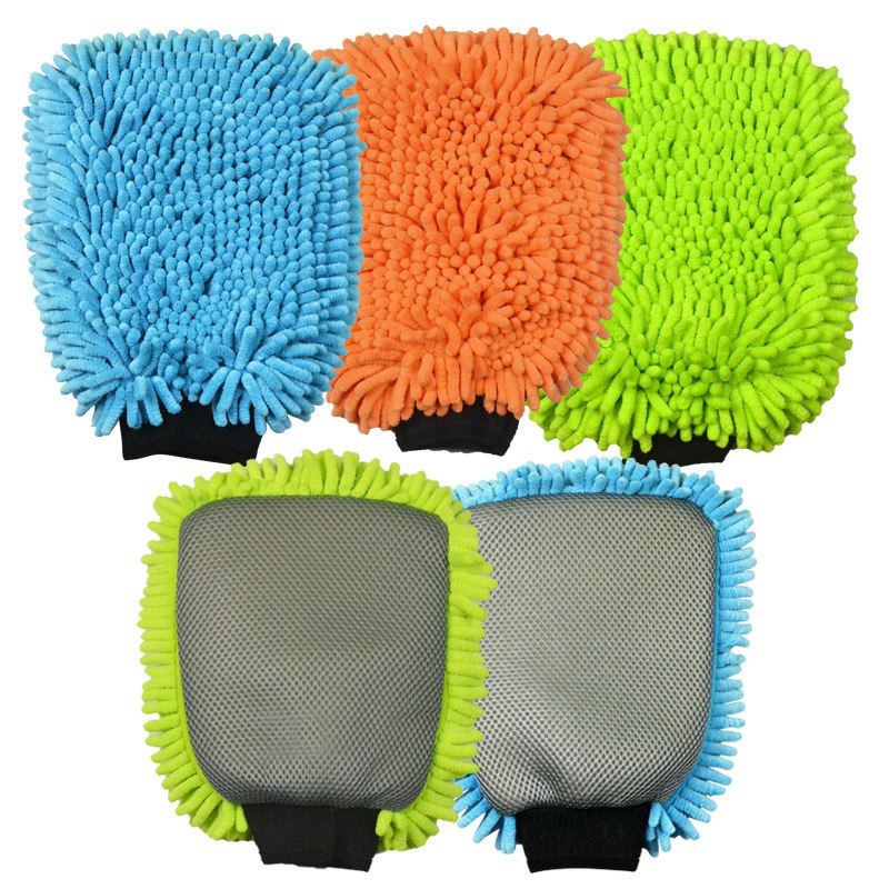 Микрофибер кадифен миење ракавици за чистење автомобили Chenille Mitt